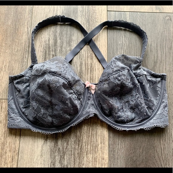 Victoria’s Secret Body by Victoria Unlined Demi Bra Size 38DDD Racer-back Lacey - Picture 9 of 9